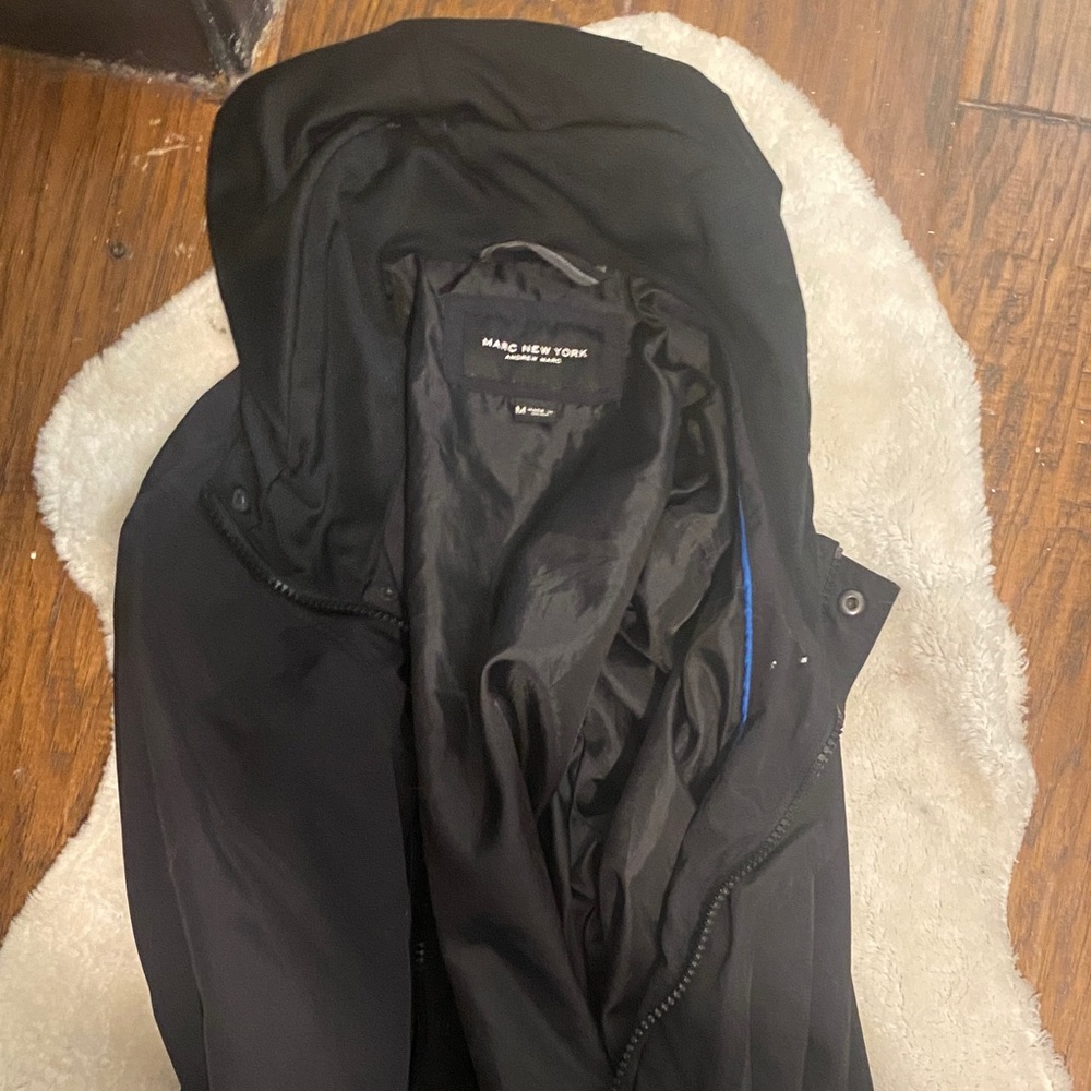 Marc New York Men's Black Raincoat